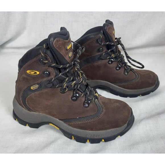 Vibram Women's Hiking Boots Sz 7 Tan Black Hi-Tec Waterproof Winter Outdoor - Picture 1 of 7